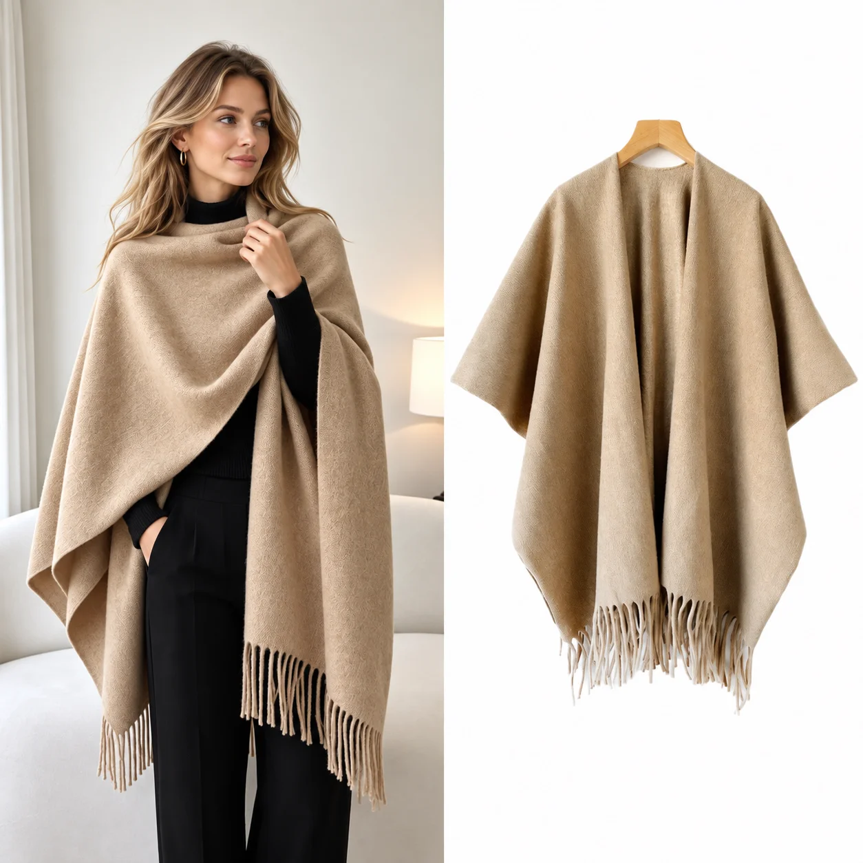 Xale de inverno, capa feminina - Woven Scarf Blanket avaliação e preço