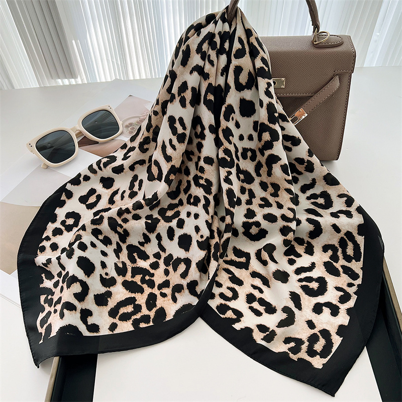 70cm quadrado de luxo leopardo - Face Scarf Mask avaliação e preço
