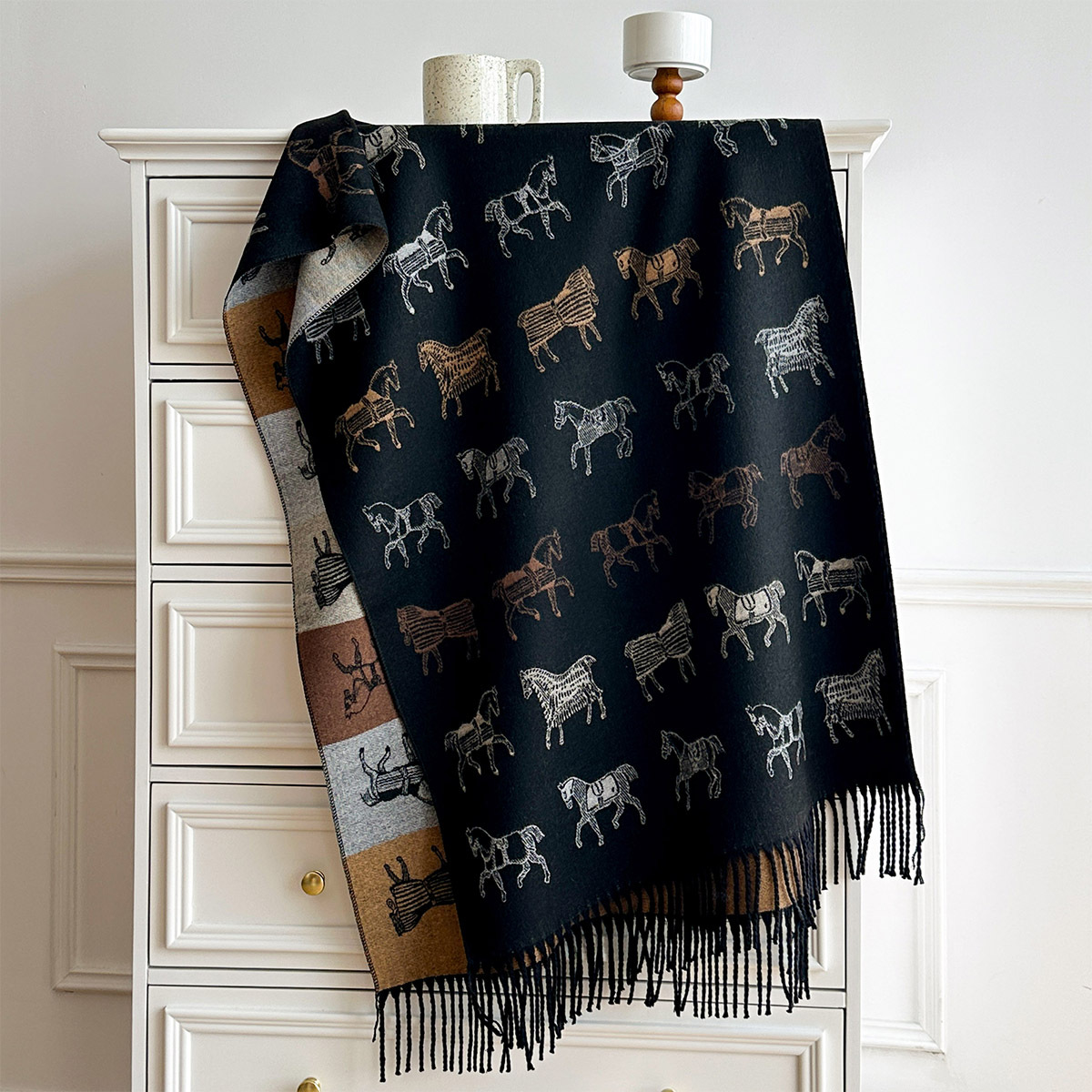 Cachecol de Inverno Feminino L - Woven Scarf Blanket avaliação e preço