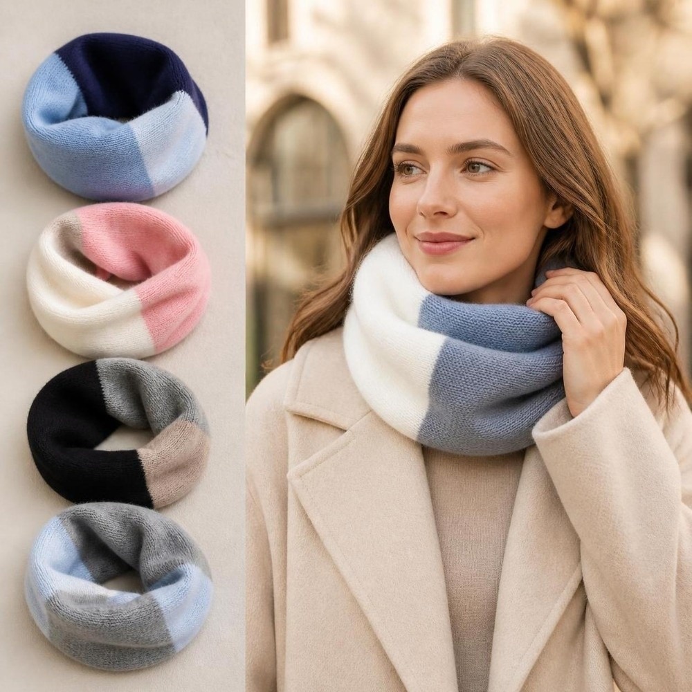 Cachecol infinito de malha com - Infinity Scarf Knit avaliação e preço