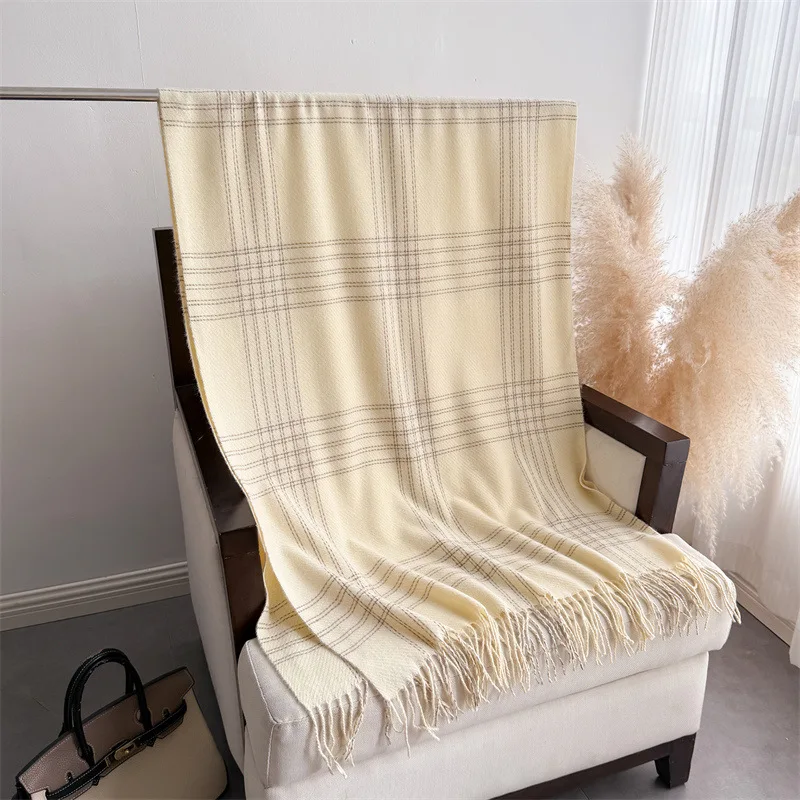 Cachecol de Inverno com Franja - Woven Scarf Blanket avaliação e preço