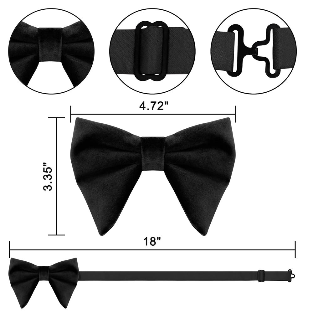 Gravatas de Laço de Veludo Mas - Bow Tie Pre Tied avaliação e preço