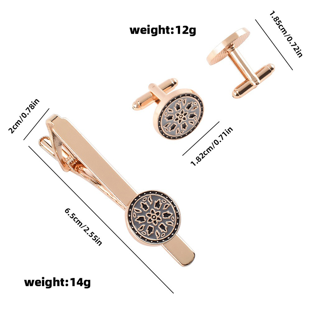 Conjunto de abotoaduras e pren - Tie Bar Set Gift avaliação e preço