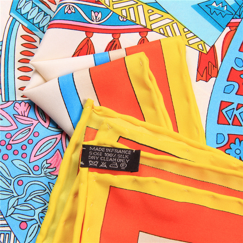 Lenço de seda de sarja de mão  - Scarf Silk Square avaliação e preço