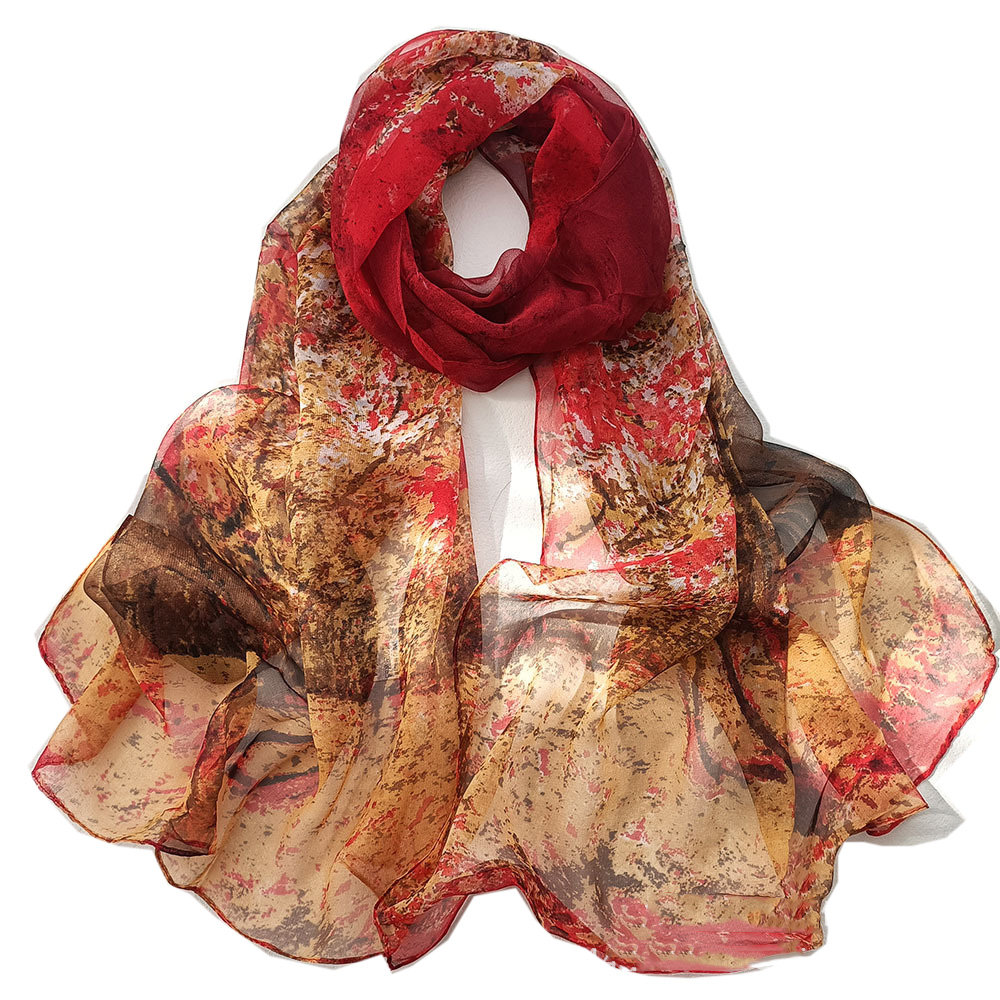 Lenço chiffon com design de ár - Face Scarf Mask avaliação e preço
