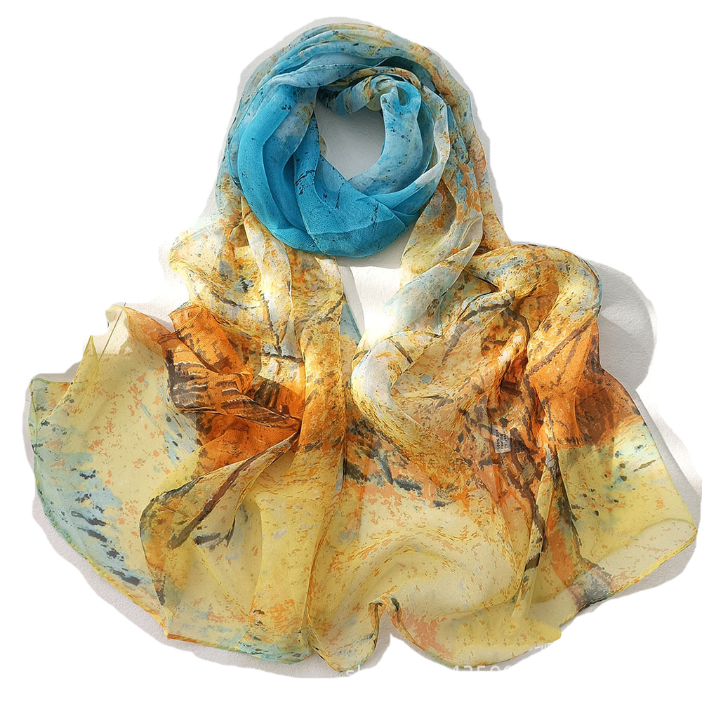 Lenço chiffon com design de ár - Face Scarf Mask avaliação e preço