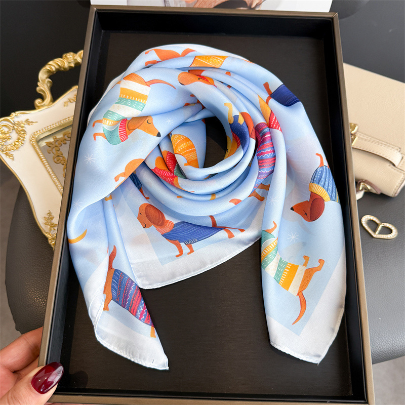 Lenço de Seda Elegante com Est - Scarf Silk Square avaliação e preço
