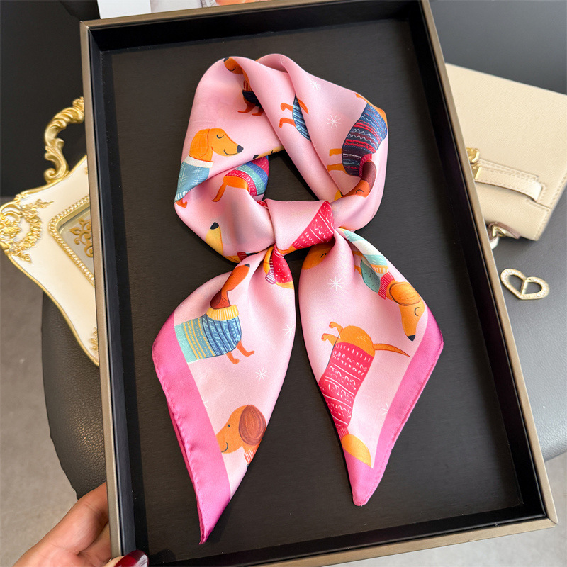 Lenço de Seda Elegante com Est - Scarf Silk Square avaliação e preço