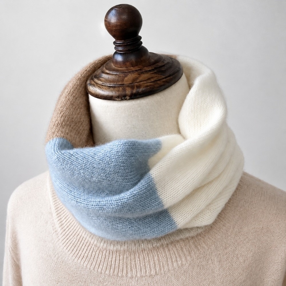 Cachecol Infinito de Cores Com - Infinity Scarf Knit avaliação e preço